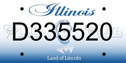 D335520 Illinois License Plate