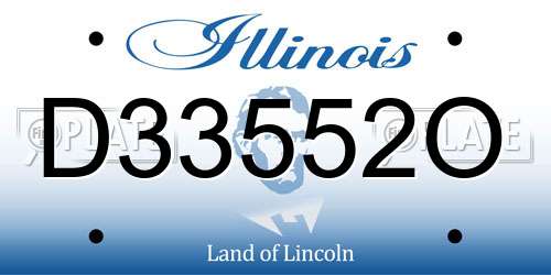 D33552O Illinois License Plate