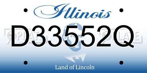 D33552Q Illinois License Plate