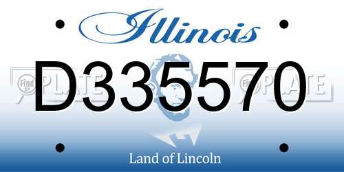 D335570 Illinois License Plate