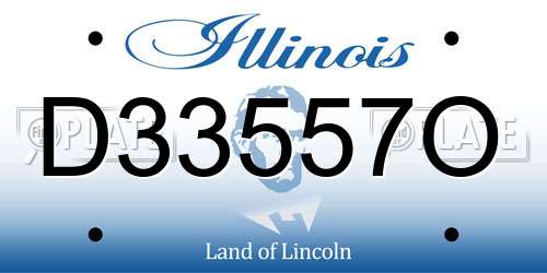 D33557O Illinois License Plate