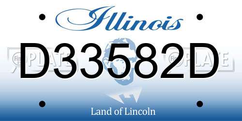 D33582D Illinois License Plate