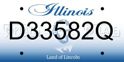 D33582Q Illinois License Plate