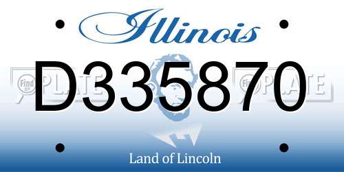 D335870 Illinois License Plate