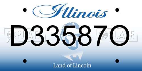 D33587O Illinois License Plate