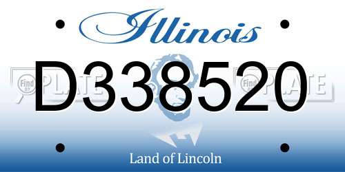 D338520 Illinois License Plate