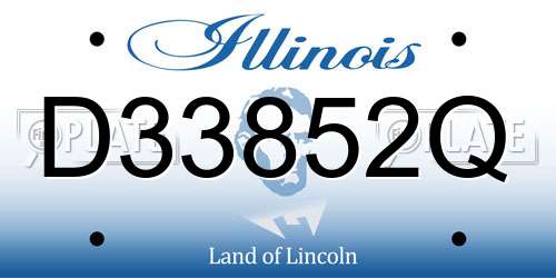 D33852Q Illinois License Plate