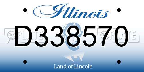 D338570 Illinois License Plate