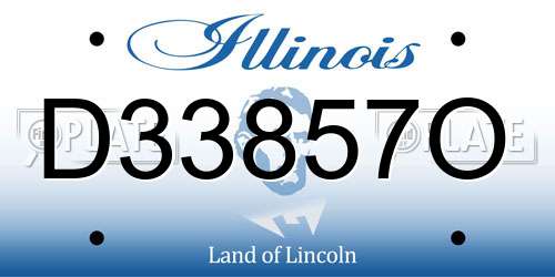 D33857O Illinois License Plate