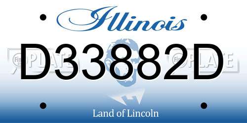 D33882D Illinois License Plate