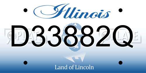 D33882Q Illinois License Plate