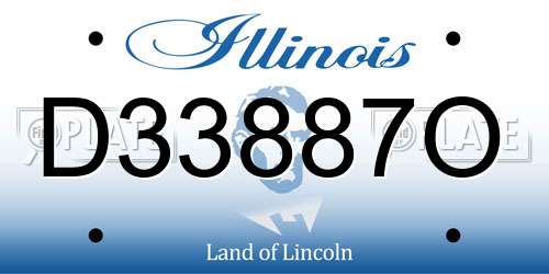 D33887O Illinois License Plate