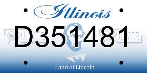 D351481 Illinois License Plate
