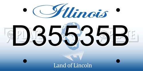 D35535B Illinois License Plate
