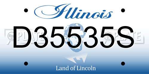 D35535S Illinois License Plate