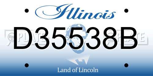 D35538B Illinois License Plate