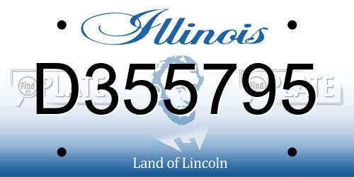 D355795 Illinois License Plate