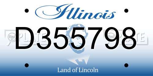 D355798 Illinois License Plate