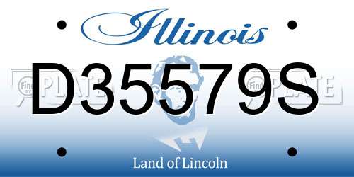 D35579S Illinois License Plate