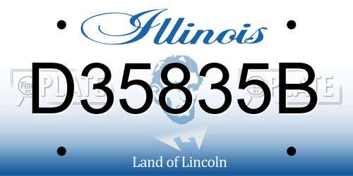 D35835B Illinois License Plate