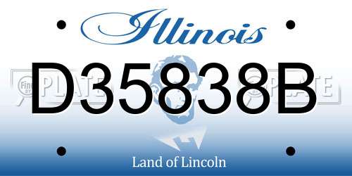 D35838B Illinois License Plate