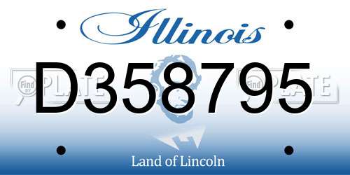 D358795 Illinois License Plate