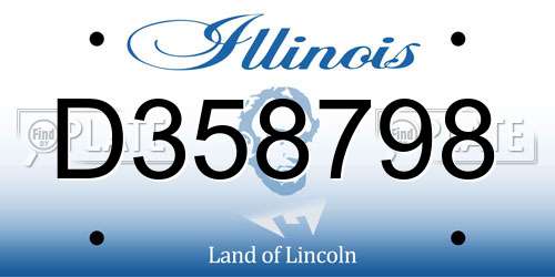 D358798 Illinois License Plate
