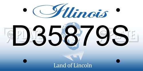 D35879S Illinois License Plate