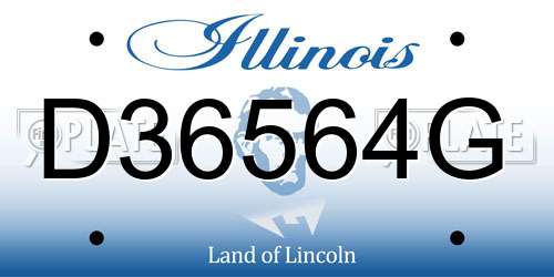 D36564G Illinois License Plate