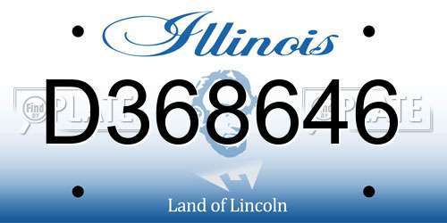 D368646 Illinois License Plate