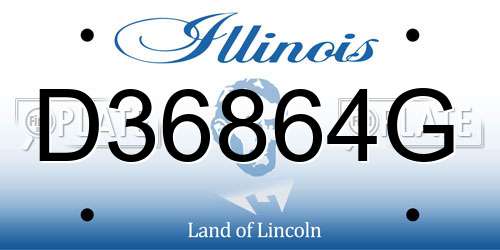 D36864G Illinois License Plate
