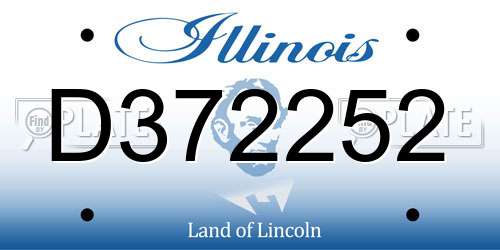 D372252 Illinois License Plate
