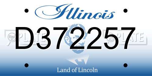 D372257 Illinois License Plate