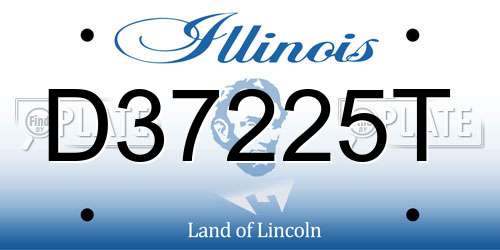 D37225T Illinois License Plate