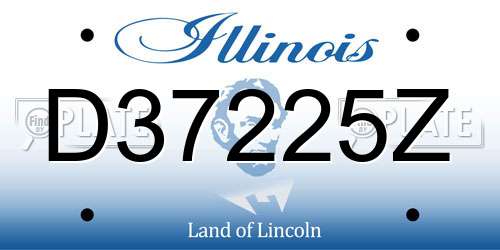 D37225Z Illinois License Plate