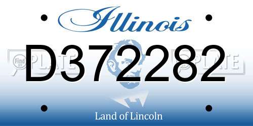 D372282 Illinois License Plate