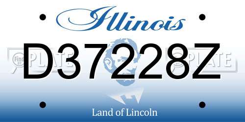 D37228Z Illinois License Plate