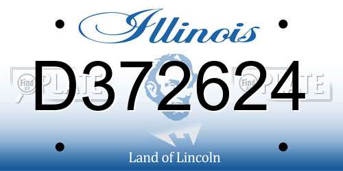 D372624 Illinois License Plate