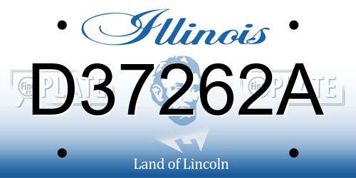 D37262A Illinois License Plate