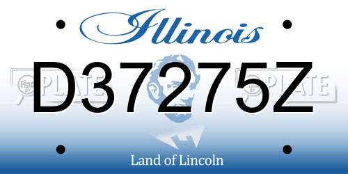 D37275Z Illinois License Plate