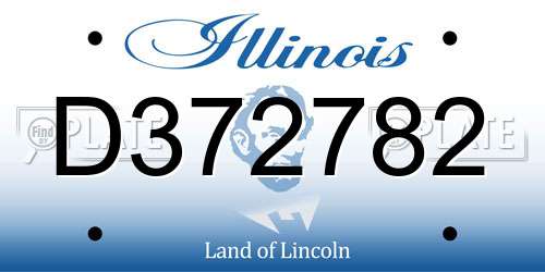 D372782 Illinois License Plate