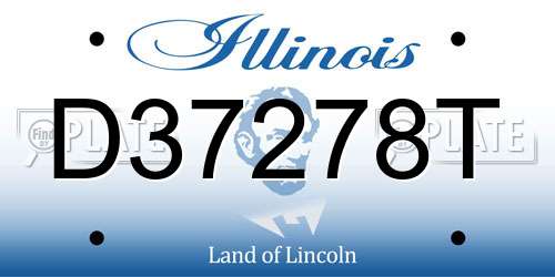 D37278T Illinois License Plate
