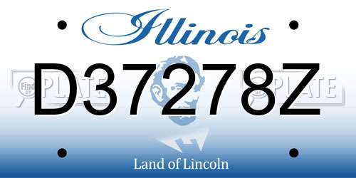 D37278Z Illinois License Plate