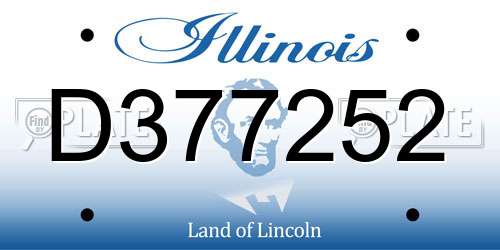 D377252 Illinois License Plate
