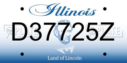 D37725Z Illinois License Plate
