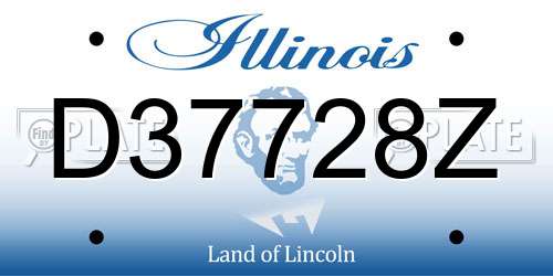 D37728Z Illinois License Plate