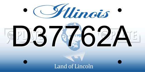 D37762A Illinois License Plate
