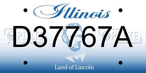 D37767A Illinois License Plate