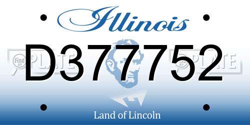 D377752 Illinois License Plate