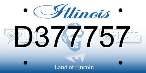 D377757 Illinois License Plate